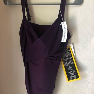 Plum Plus sized one-piece ruched MiracleSuit .